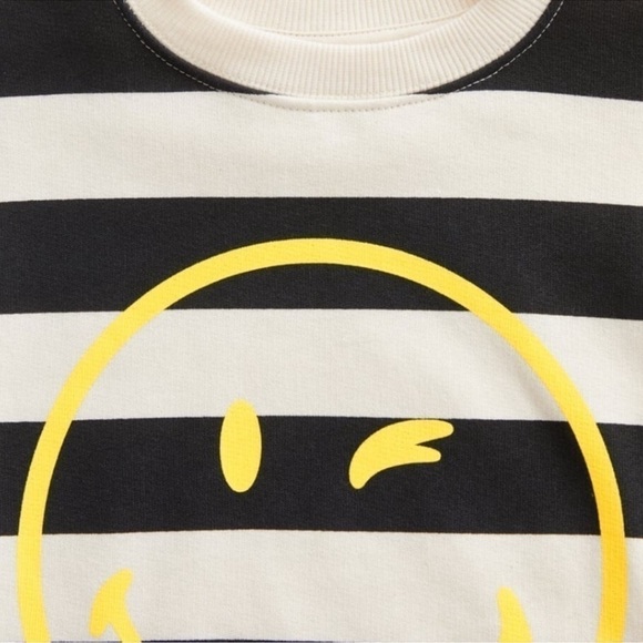 ZARA X Smiley World kids smiley stripes long sleeves top size 9 - Picture 5 of 15